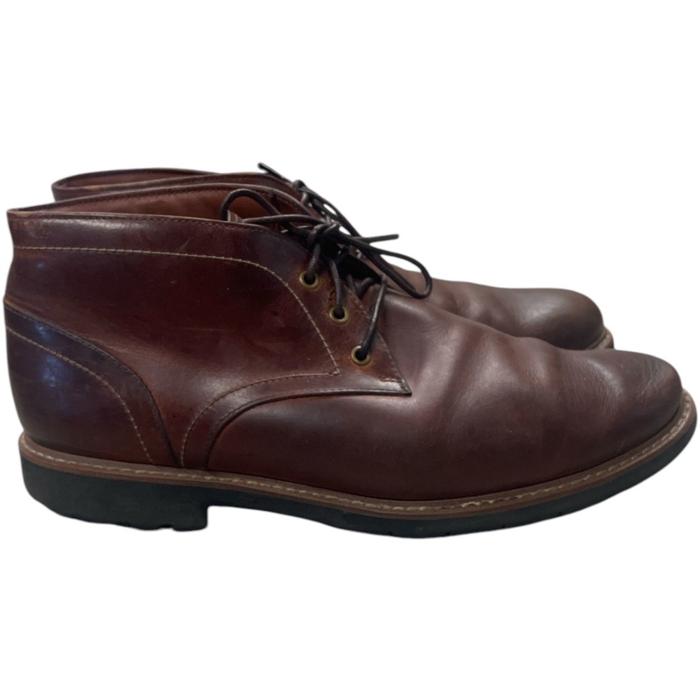 Clarks Leather Boots Men's Brown Lace Up - Size 11 - Picture 2 of 7